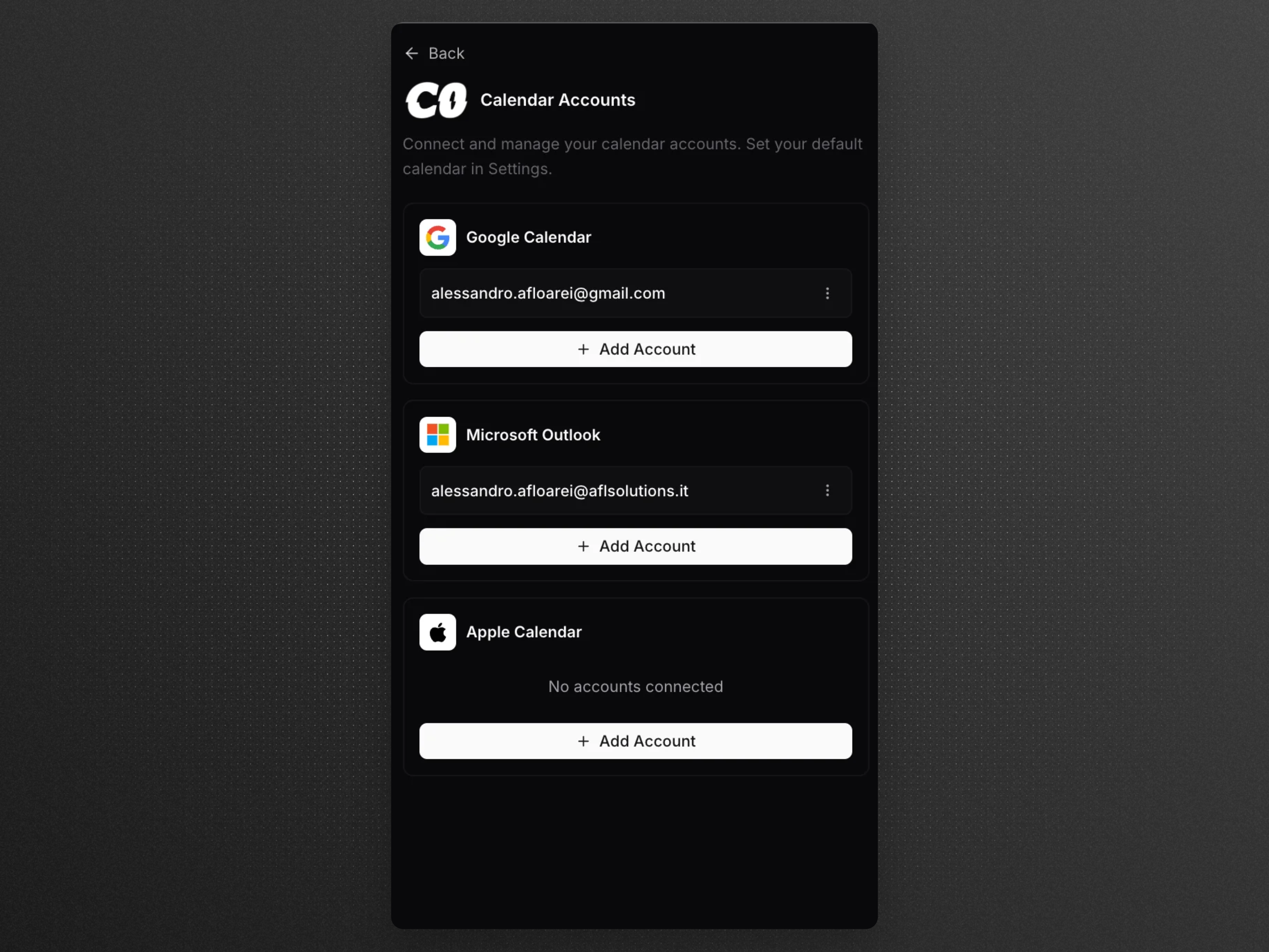 Calendar0 in System Tray